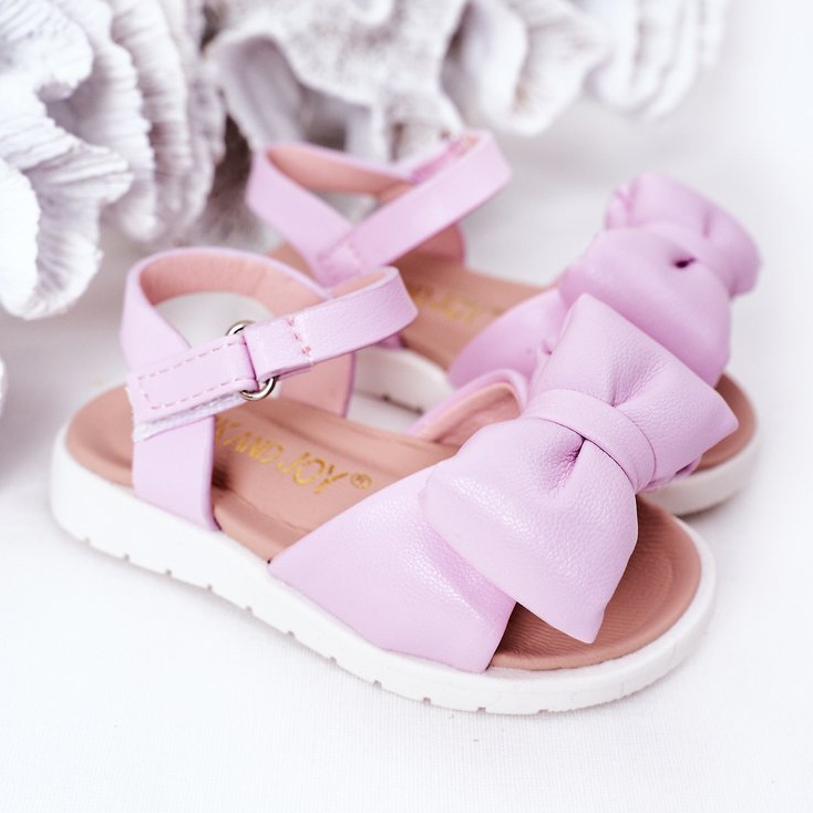 FR1 Children's Sandals With A Bow Violet Abbie 1