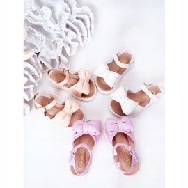 FR1 Children's Sandals With A White Abbie Bow 1