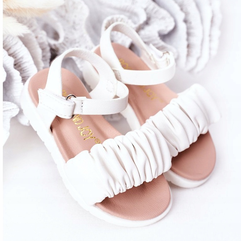 FR1 Children's Sandals With Velcro White Aimy 2
