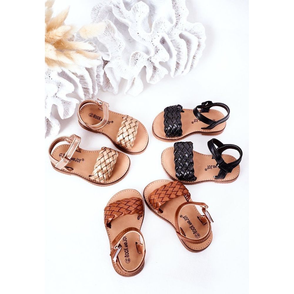 Braided Rose Gold Bailly golden - KeeShoes
