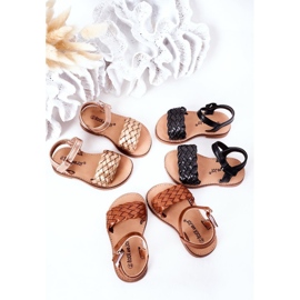 Children's Sandals With Braided Rose Gold Bailly golden golden 1