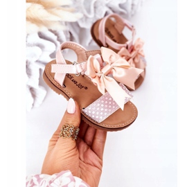 FR1 Children's Sandals With A Bow Pink Beebee 2
