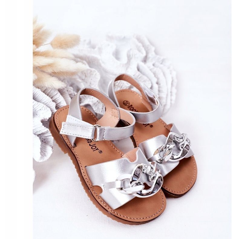 FR1 Children's Sandals With Chain Silver Buffy 2