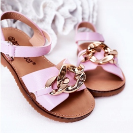 FR1 Children's Sandals With Chain Violet Buffy 2
