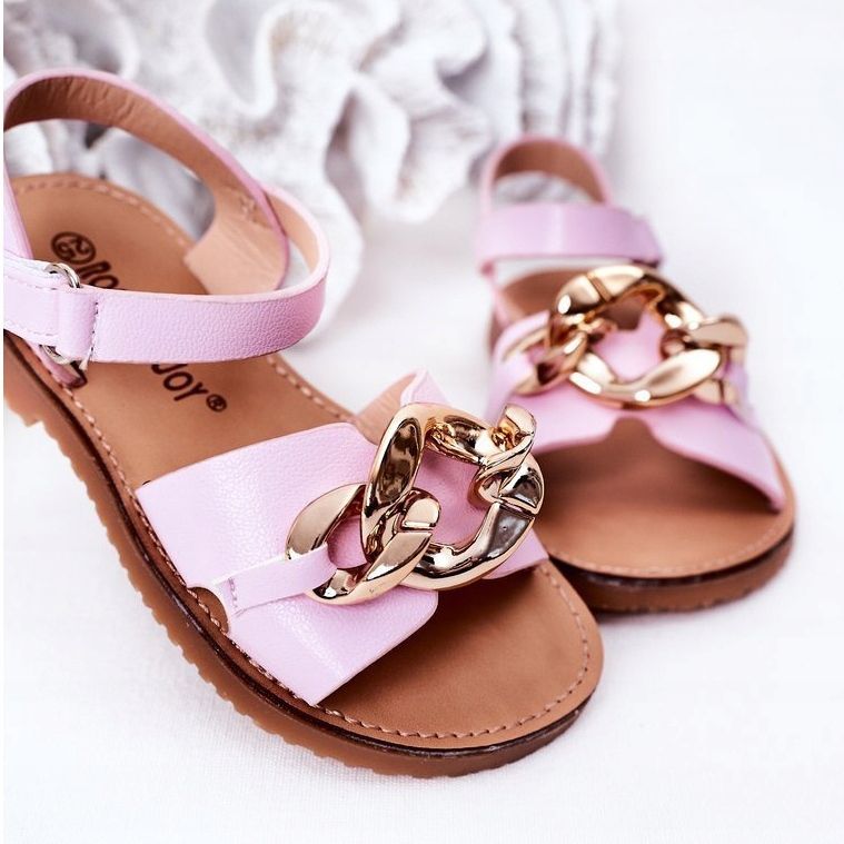FR1 Children's Sandals With Chain Violet Buffy purple 2