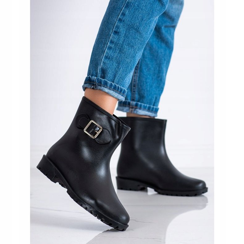 SHELOVET Galoshes with a decorative buckle black 1
