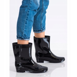 SHELOVET Classic lacquered rain boots black 1