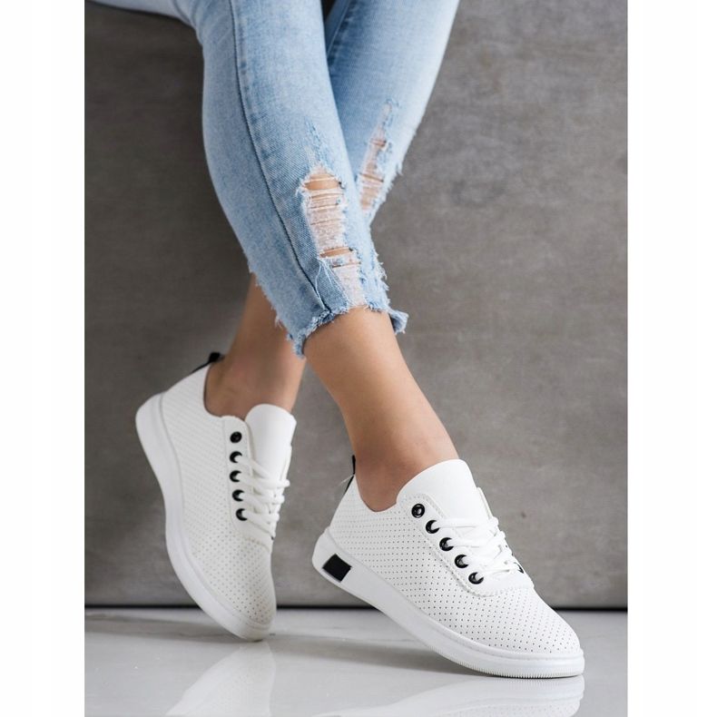 SHELOVET Openwork Sneakers white 2