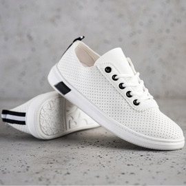 SHELOVET Openwork Sneakers white 1
