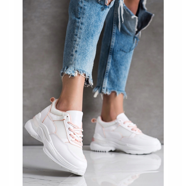 SHELOVET Stylish White Sneakers 1