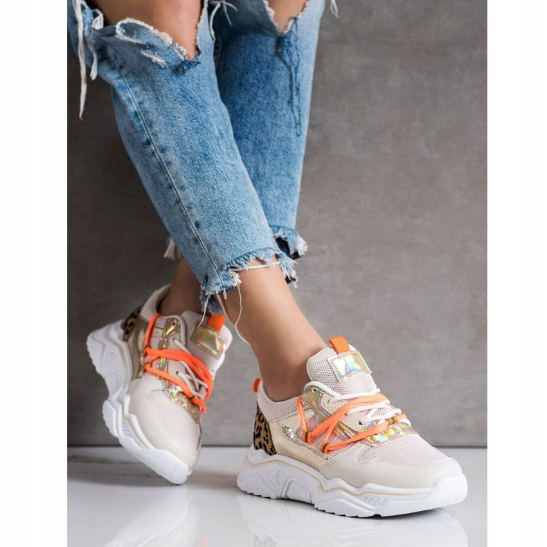 SHELOVET Leopard Print Sneakers brown 1