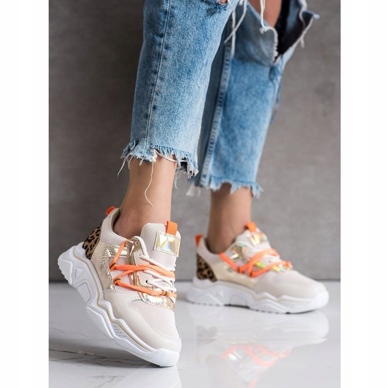 SHELOVET Leopard Print Sneakers brown 2