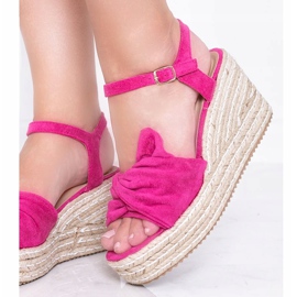 Pink espadrilles on the wedge Minh 1