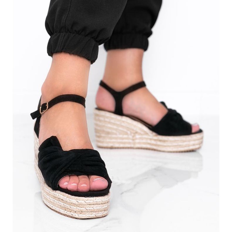 Black espadrilles on the wedge Minh 1
