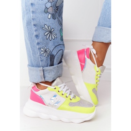 Women's sports shoes on the platform lu boo white multicolored 1