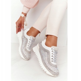 Wedge Sneakers With Sequins Lu Boo Gray grey 1