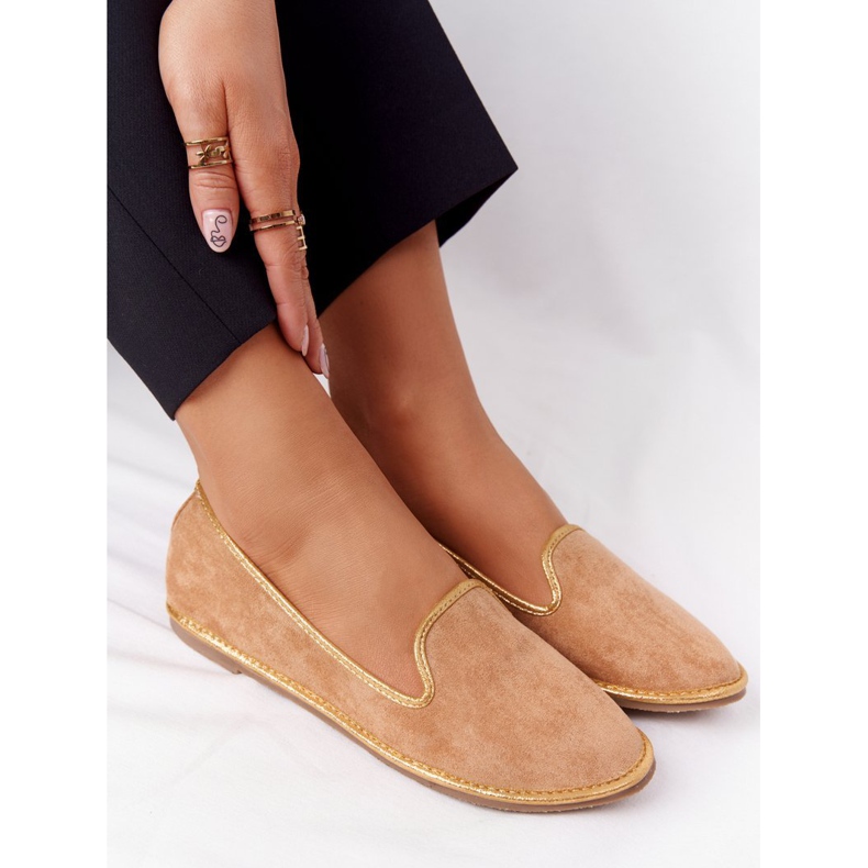 Women's Suede Loafers Lu Boo Camel brown 1