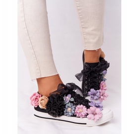 Sneakers With Flowers Lu Boo Black 2