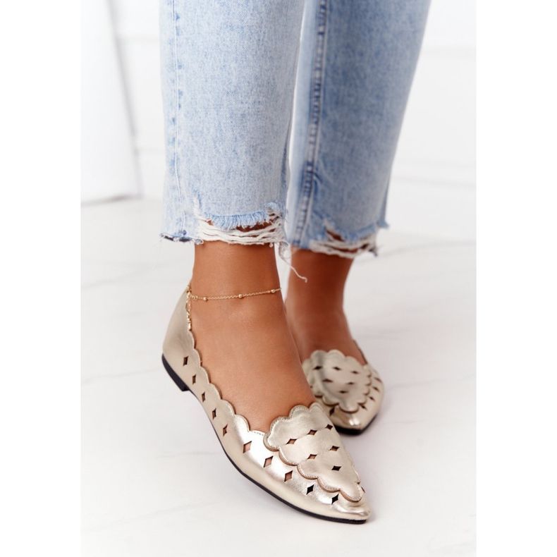 Women's openwork loafers Lu Boo Golden 2