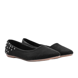 Black matte ballerinas with studs Doyer St. 1