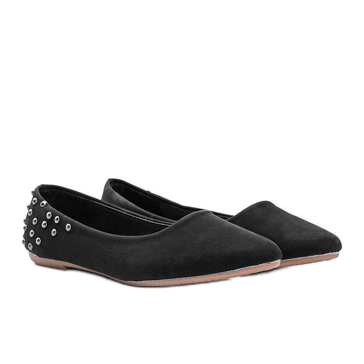 Black matte ballerinas with studs Doyer St. 1