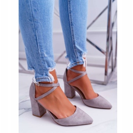 PS1 Women's Pumps On A Heel In Spitz Gray Cosmo grey 1