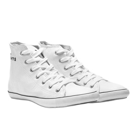 Carlo men's white ankle sneakers 1