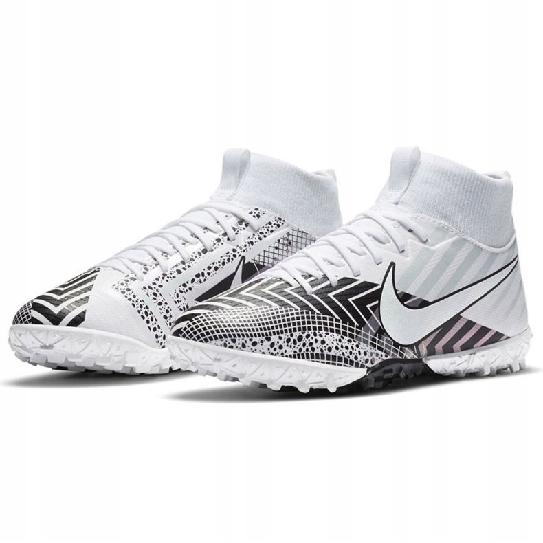 Nike Mercurial Superfly 7 Academy Mds Tf Jr BQ5407 110 football shoe white, white, black white 1