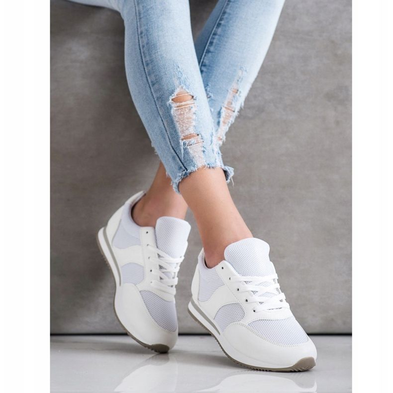 SHELOVET Sport Shoes With Mesh white 2 SHELOVET Sport Shoes With Mesh white 2