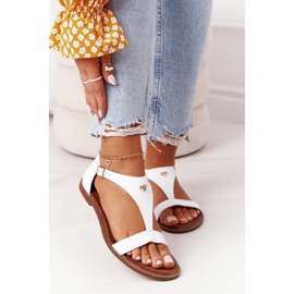 Women's Leather Sandals Nicole 2648 White 2 Women's Leather Sandals Nicole 2648 White 2