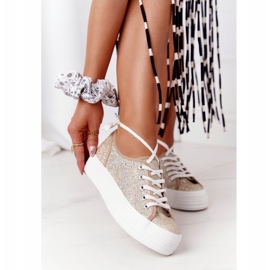 S.Barski Glitter Sneakers On The Golden Luna Platform 1