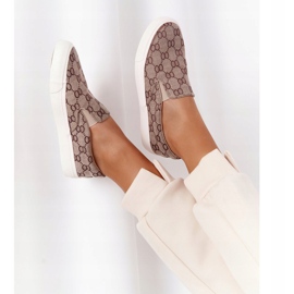 Women's Logged Sneakers Slip-On Khaki Challenge brown 1