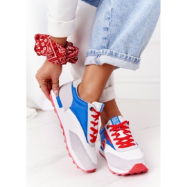 Women's Sport Shoes Memory Foam Big Star HH274526 White-Blue red 2 Women's Sport Shoes Memory Foam Big Star HH274526 White-Blue red 2