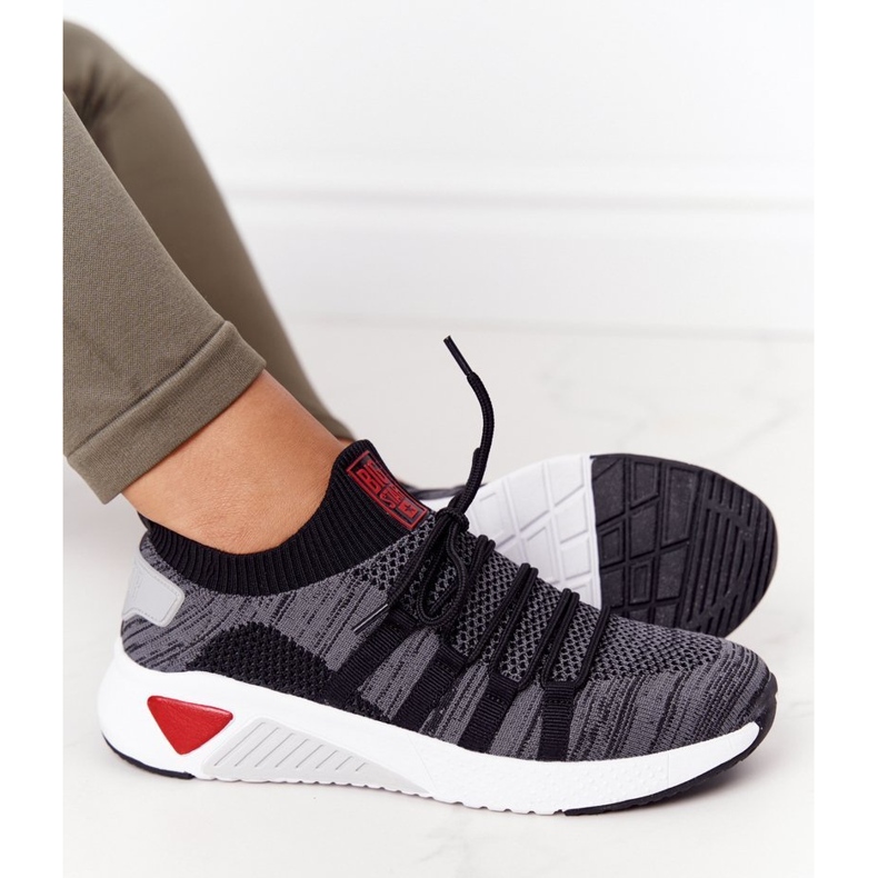 Women's sports shoes Memory Foam Big Star HH274532 Dark gray white 1