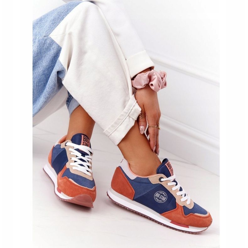 Women's Sport Shoes Memory Foam Big Star HH274567 Blue-Orange 1 Women's Sport Shoes Memory Foam Big Star HH274567 Blue-Orange 1