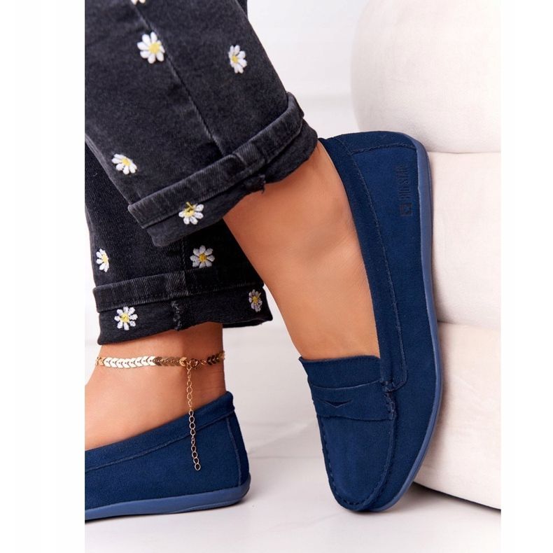Women's Suede Loafers Big Star HH274663 Navy Blue 2 Women's Suede Loafers Big Star HH274663 Navy Blue 2