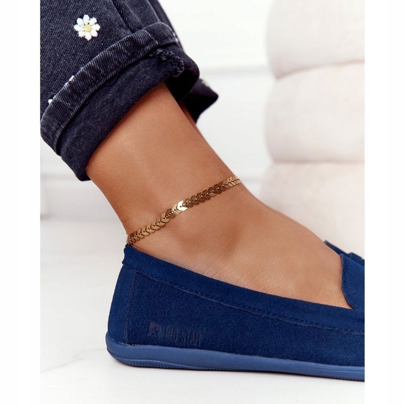 Women's Suede Loafers Big Star HH274663 Navy Blue 1 Women's Suede Loafers Big Star HH274663 Navy Blue 1