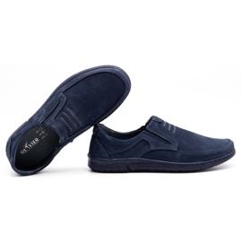 Olivier Men's slip-on 7053 navy blue shoes 2