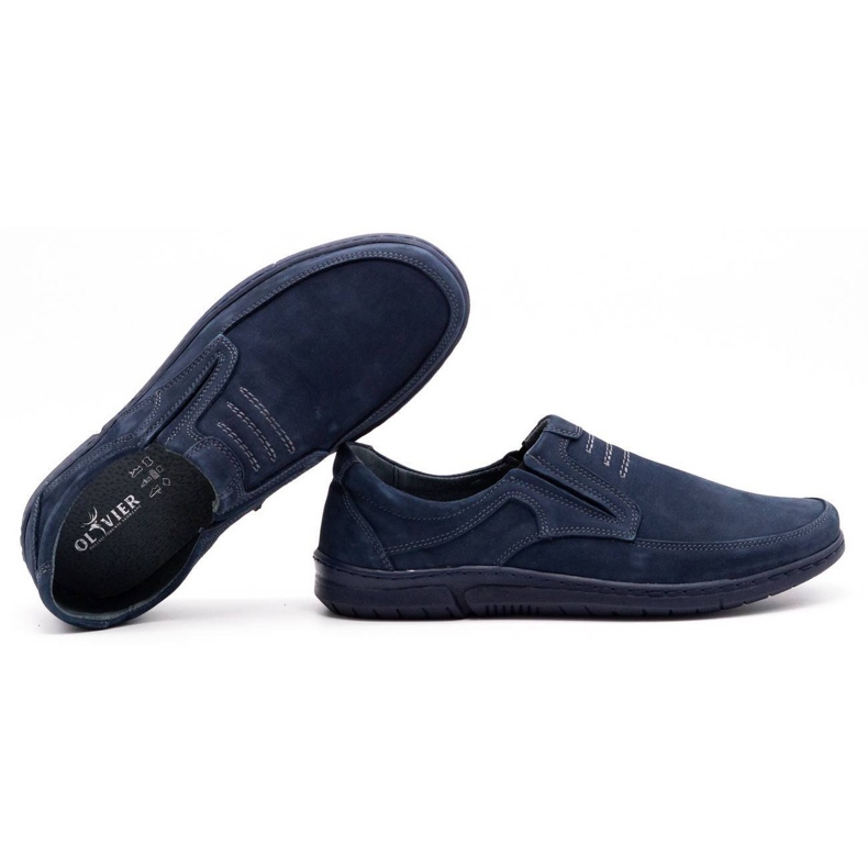 Olivier Men's slip-on 7053 navy blue shoes 2