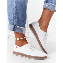 Women's Lace-up Espadrilles Big Star FF276043 White 2