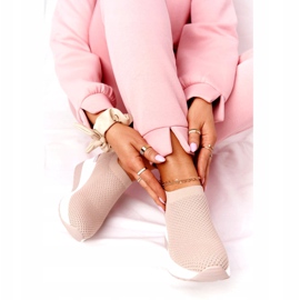 Openwork Sneakers Slip-On On Wedge Beige HO248 Harmony 1