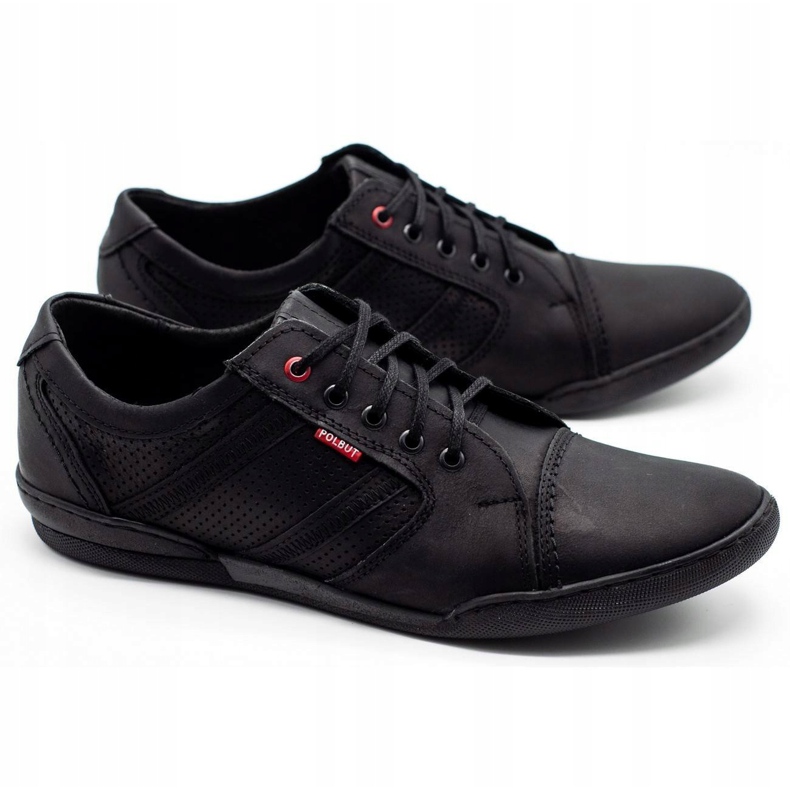 Polbut Men's casual shoes R3 Perforation Black 3 Polbut Men's casual shoes R3 Perforation Black 3