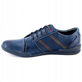 Polbut Men's casual shoes R3 Perforation Navy Blue 2
