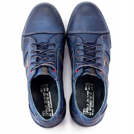 Polbut Men's casual shoes R3 Perforation Navy Blue 4