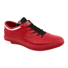 Polbut Men's leather casual shoes K23 red 1 Polbut Men's leather casual shoes K23 red 1