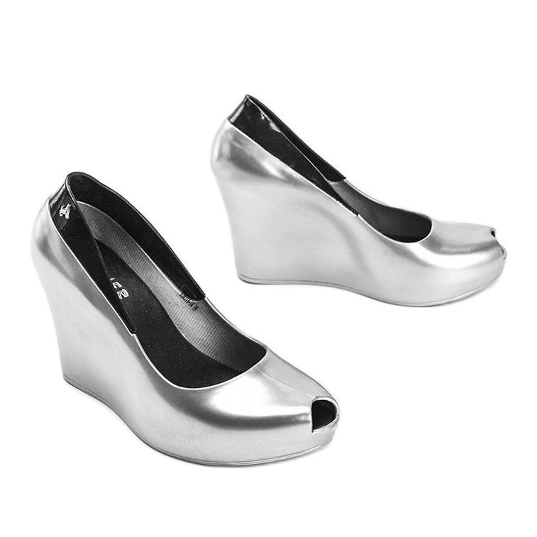 Silver melissa on Dina's wedge heel 2