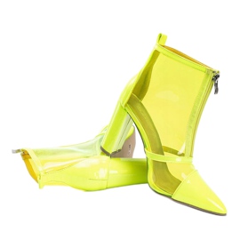 Boots on the post with a transparent Kiki upper yellow 1