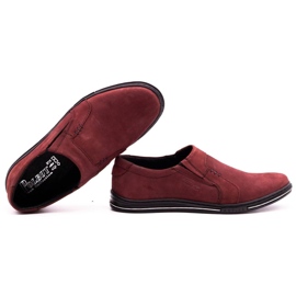 Polbut Men's leather shoes 334 burgundy red 2