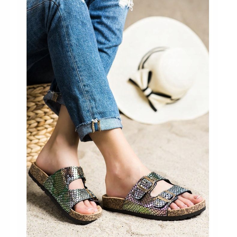 SHELOVET Slippers With Holo Effect black 2