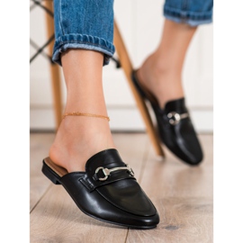 SHELOVET Elegant Slippers With Ornament black 2